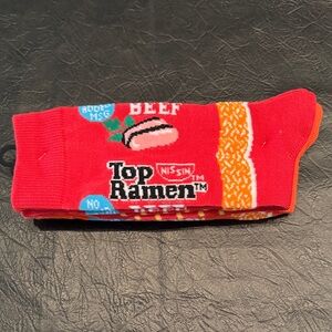 Top Ramen Red and Orange Casual Socks